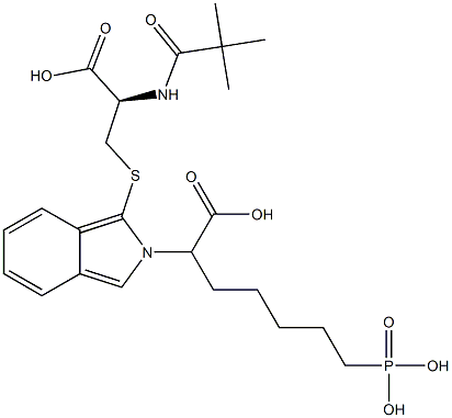 S-[2-(6-Phosphono-1-carboxyhexyl)-2H-isoindol-1-yl]-N-pivaloyl-L-cysteine Struktur