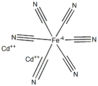 Cadmium hexacyanoferrate(II) Struktur