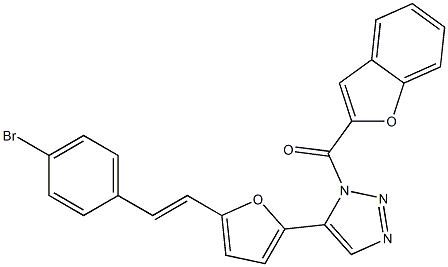 2-[[5-[5-[2-(4-Bromophenyl)ethenyl]furan-2-yl]-1H-1,2,3-triazol-1-yl]carbonyl]benzofuran Struktur