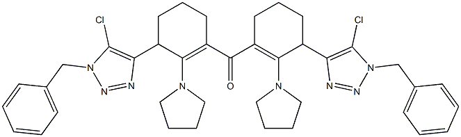 (5-Chloro-1-benzyl-1H-1,2,3-triazol-4-yl)[2-(1-pyrrolidinyl)cyclohexen-1-yl] ketone Struktur