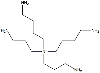 Bis(3-aminopropyl)bis(4-aminobutyl)aminium Struktur