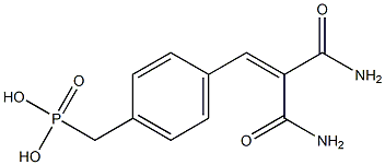 [4-(2,2-Dicarbamoylethenyl)phenyl]methylphosphonic acid Struktur