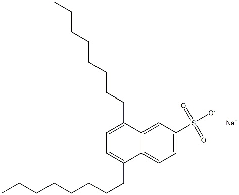 5,8-Dioctyl-2-naphthalenesulfonic acid sodium salt Struktur