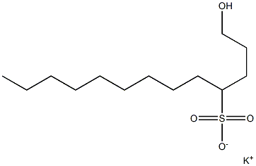 1-Hydroxytridecane-4-sulfonic acid potassium salt Struktur