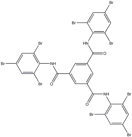 N,N',N''-Tris(2,4,6-tribromophenyl)-1,3,5-benzenetricarboxamide Struktur