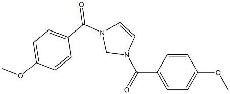 1,3-Di(4-methoxybenzoyl)-2,3-dihydro-1H-imidazole Struktur