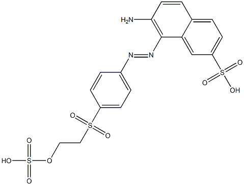 7-Amino-8-[[4-[[2-(sulfooxy)ethyl]sulfonyl]phenyl]azo]-2-naphthalenesulfonic acid Struktur