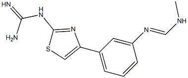 1-[4-[3-[[(Methylamino)methylene]amino]phenyl]thiazol-2-yl]guanidine Struktur