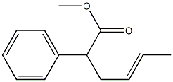 2-Phenyl-4-hexenoic acid methyl ester Struktur