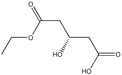 [S,(+)]-3-Hydroxyglutaric acid hydrogen 1-ethyl ester Struktur