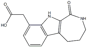 2,3,4,5-Tetrahydro-1-oxo-1H,10H-azepino[3,4-b]indole-9-acetic acid Struktur