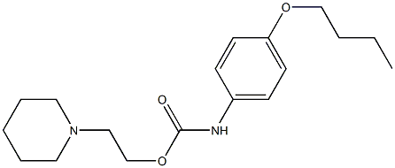 1-[2-[[(4-Butoxyphenyl)amino]carbonyloxy]ethyl]piperidine Struktur