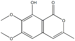 3-Methyl-6,7-dimethoxy-8-hydroxyisocoumarin Struktur