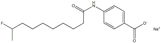 4-[(9-Fluorodecanoyl)amino]benzenecarboxylic acid sodium salt Struktur