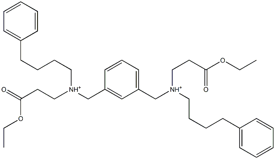 1,3-Phenylenebis[N-[2-(ethoxycarbonyl)ethyl]-N-(4-phenylbutyl)methanaminium] Struktur