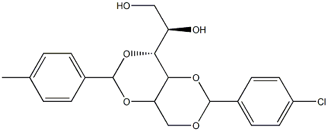 (1R)-1-[(5R)-8-(4-Chlorophenyl)-3-(p-tolyl)-2,4,7,9-tetraoxabicyclo[4.4.0]decan-5-yl]ethylene glycol Struktur