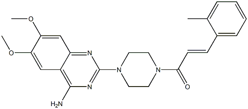 4-Amino-2-[4-[3-(2-methylphenyl)propenoyl]-1-piperazinyl]-6,7-dimethoxyquinazoline Struktur