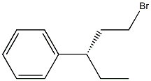 (+)-[(S)-3-Bromo-1-ethylpropyl]benzene Struktur