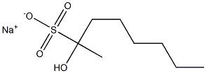 2-Hydroxyoctane-2-sulfonic acid sodium salt Struktur