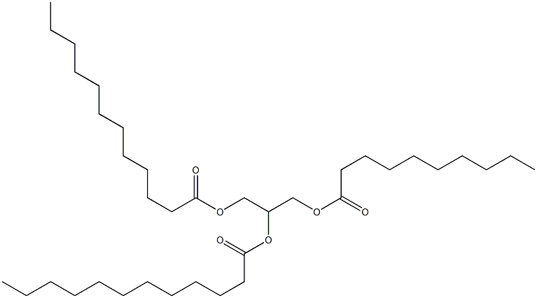 Glycerol 1,2-didodecanoate 3-decanoate Struktur