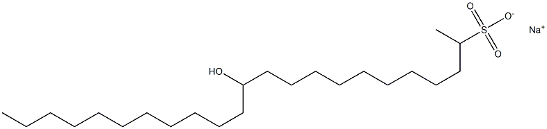 12-Hydroxytricosane-2-sulfonic acid sodium salt Struktur