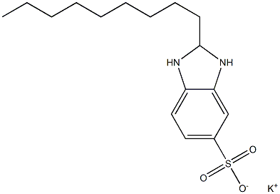 2,3-Dihydro-2-nonyl-1H-benzimidazole-5-sulfonic acid potassium salt Struktur