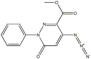 1,6-Dihydro-4-azido-6-oxo-1-(phenyl)pyridazine-3-carboxylic acid methyl ester Struktur