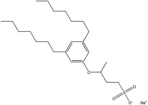 3-(3,5-Diheptylphenoxy)butane-1-sulfonic acid sodium salt Struktur