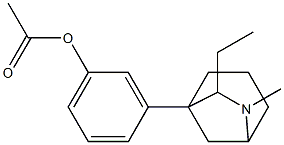 3-(7-Ethyl-6-methyl-6-azabicyclo[3.2.1]octan-1-yl)phenol acetate Struktur