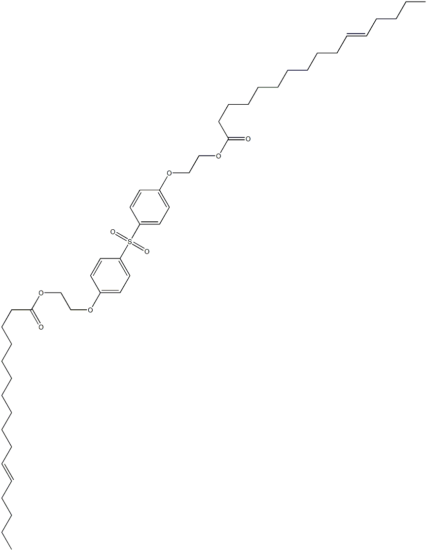 Bis[4-[2-(11-hexadecenoyloxy)ethoxy]phenyl] sulfone Struktur