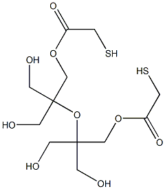 Bis[1,1-bis(hydroxymethyl)-2-(mercaptoacetoxy)ethyl] ether Struktur