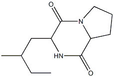 3-(2-Methylbutyl)hexahydropyrrolo[1,2-a]pyrazine-1,4-dione Struktur