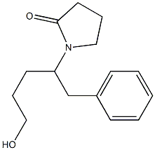 1-[1-[Benzyl]-4-hydroxybutyl]pyrrolidin-2-one Struktur