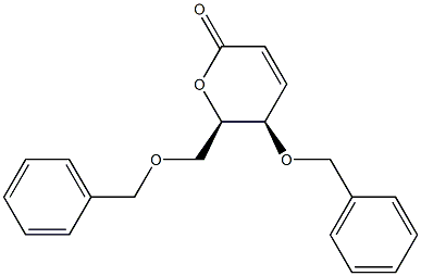 [5R,6R,(-)]-5-Benzyloxy-6-benzyloxymethyl-5,6-dihydro-2H-pyran-2-one Struktur