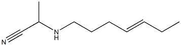 2-(4-Heptenylamino)propiononitrile Struktur