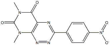 6,8-Dimethyl-3-(4-nitrophenyl)pyrimido[5,4-e]-1,2,4-triazine-5,7(6H,8H)-dione Struktur