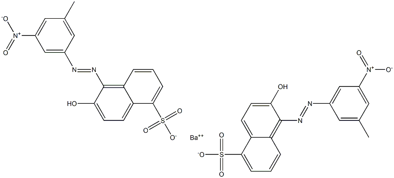 Bis[1-[(3-methyl-5-nitrophenyl)azo]-2-hydroxy-5-naphthalenesulfonic acid]barium salt Struktur