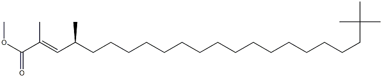 [S,E,(+)]-2,4,21,21-Tetramethyl-2-docosenoic acid methyl ester Struktur