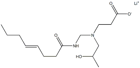 3-[N-(2-Hydroxypropyl)-N-(4-octenoylaminomethyl)amino]propionic acid lithium salt Struktur