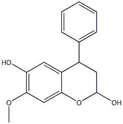 3,4-Dihydro-7-methoxy-4-phenyl-2H-1-benzopyran-2,6-diol Struktur