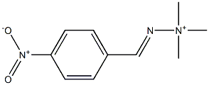 [(E)-4-Nitrophenylmethyleneamino]trimethylaminium Struktur