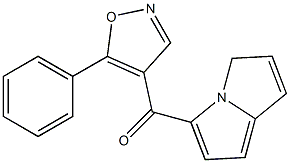 4-(Pyrrolizinocarbonyl)-5-phenylisoxazole Struktur