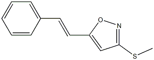 5-[(E)-2-[Phenyl]vinyl]-3-(methylthio)isoxazole Struktur