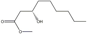 [S,(+)]-3-Hydroxynonanoic acid methyl ester Struktur