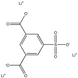 5-Sulfoisophthalic acid trilithium salt Struktur