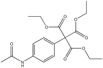 4-Acetylaminophenylmethanetricarboxylic acid triethyl ester Struktur