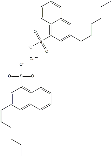 Bis(3-hexyl-1-naphthalenesulfonic acid)calcium salt Struktur