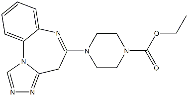 5-(4-Ethoxycarbonyl-1-piperazinyl)-4H-[1,2,4]triazolo[4,3-a][1,5]benzodiazepine Struktur