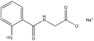 Sodium o-iodo(123I)hippurate Struktur