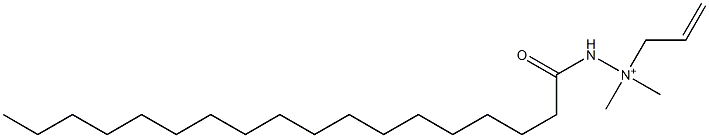 1,1-Dimethyl-2-(1-oxooctadecyl)-1-(2-propenyl)hydrazinium Struktur